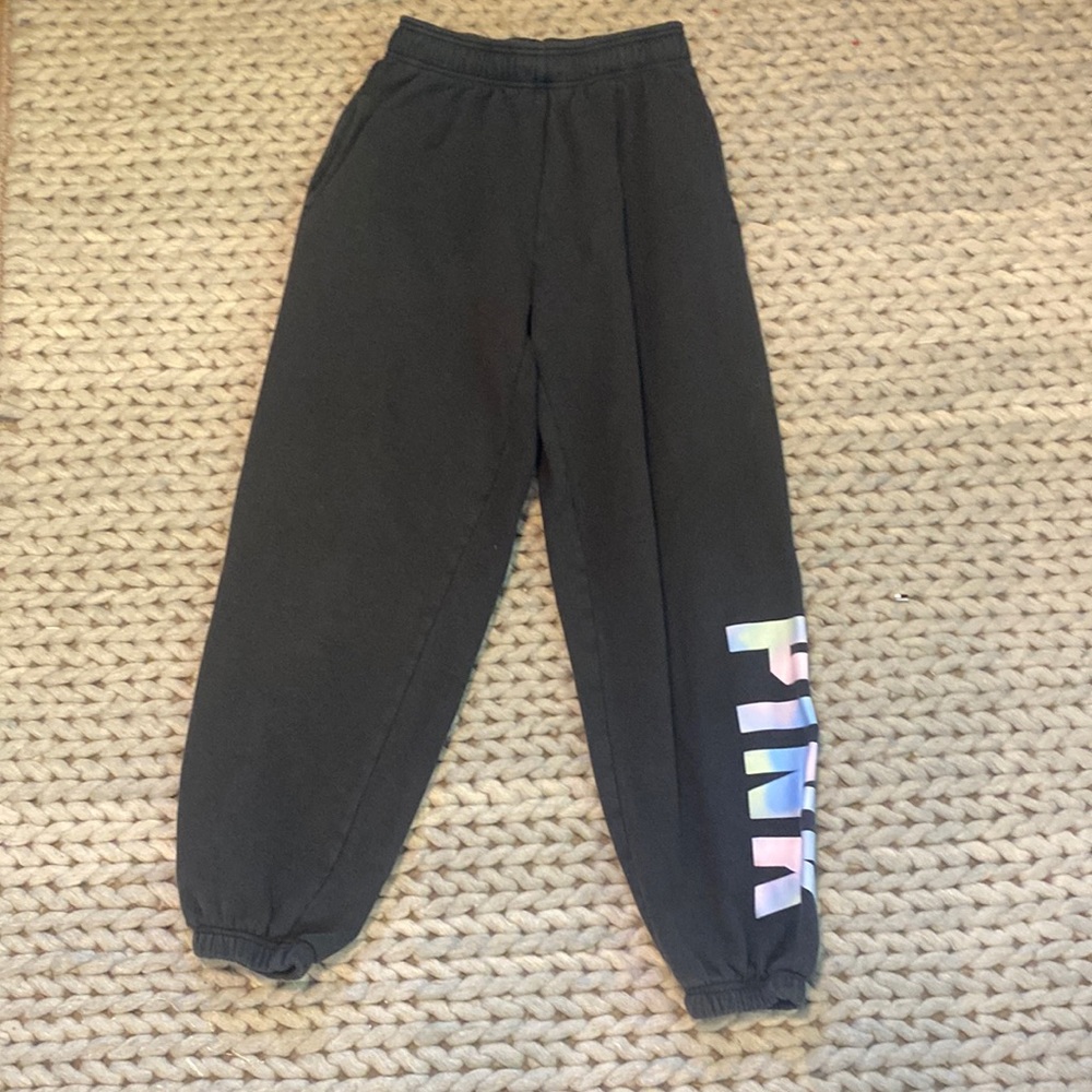 Black womens sweatpants from Pink